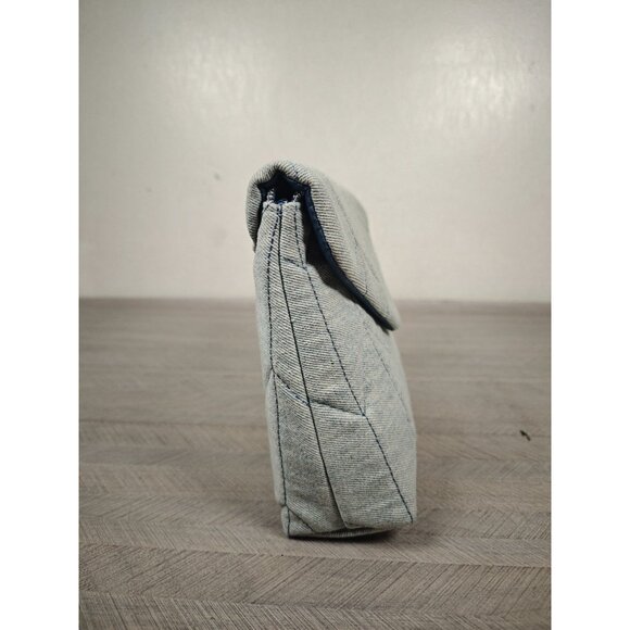 Tartan + Twine Denim Chevron Quilted Beauty Travel Organizer Makeup Bag NEW - Picture 7 of 7